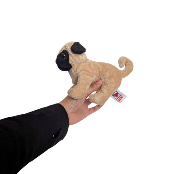 Webkinz Ganz Beige Pug Puppy Dog Plush Stuffed Animal Plush Soft Toy Small - Picture 1 of 8